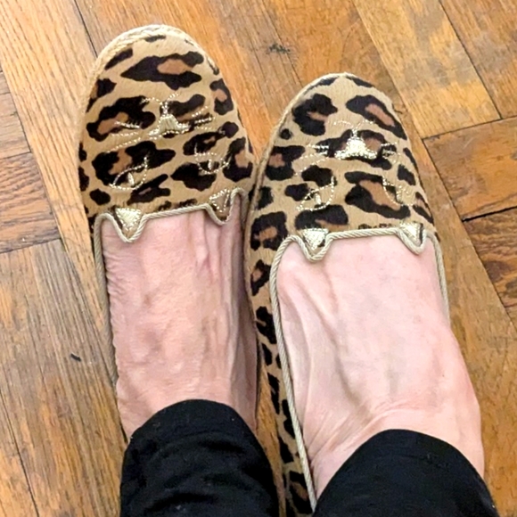 Charlotte Olympia Shoes - Charlotte Olympia kitty Leopard calf hair loafer Italy
